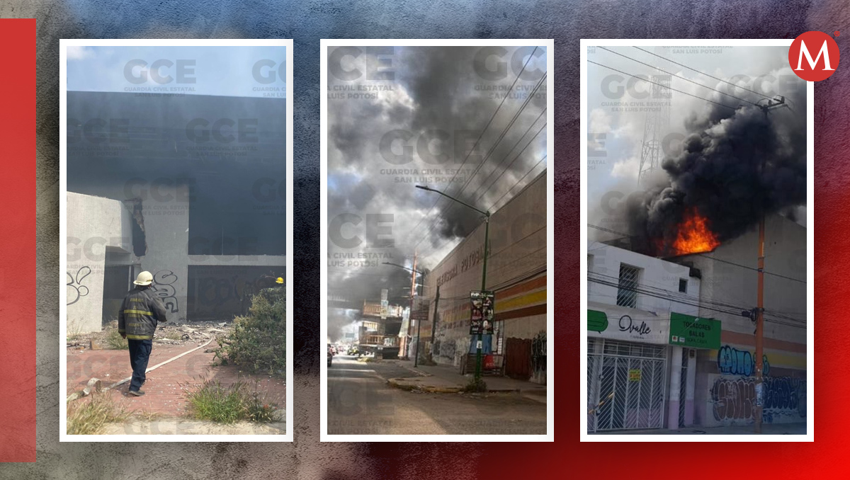 El incendio generó una improtante columna de humo (Diseño: Milenio)