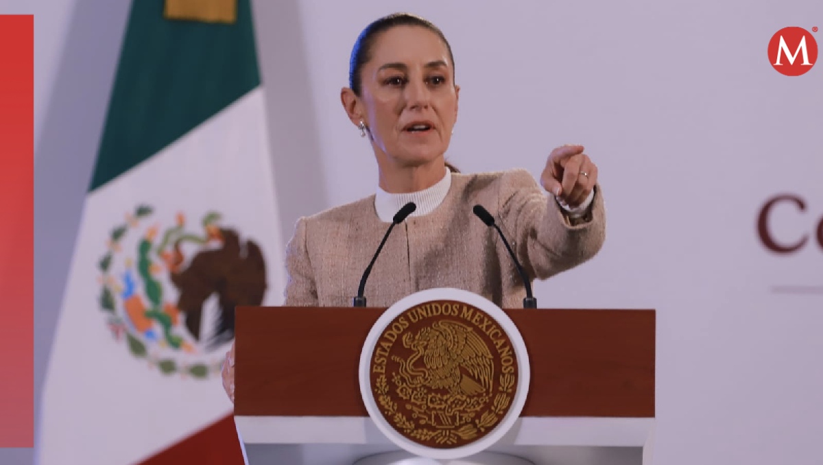 La presidenta Claudia Sheinbaum en su conferencia de prensa mañanera hoy. | Javier Ríos