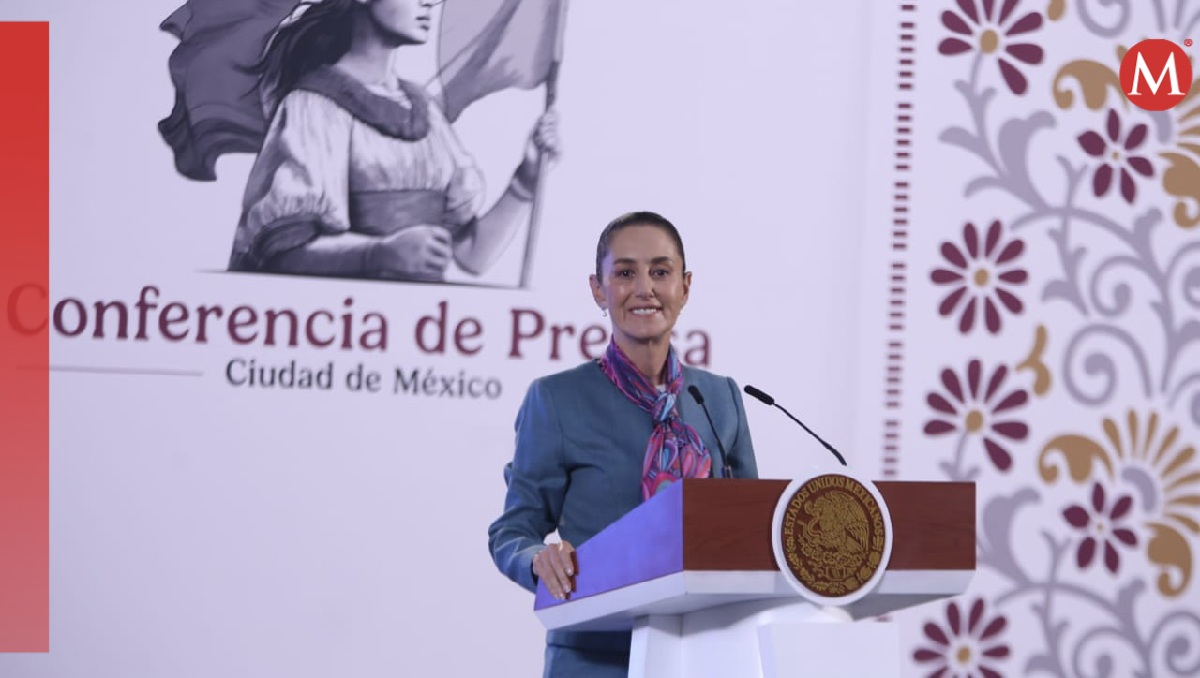 La presidenta Claudia Sheinbaum en su conferencia mañanera de hoy en Palacio Nacional. | Ariana Pérez