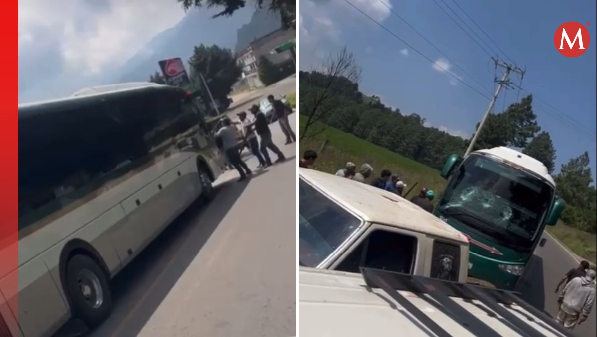 En la carretera Ocuilan-Malinalco presuntos alumnos de Tenería robaron un autobús. Foto: (Especial)