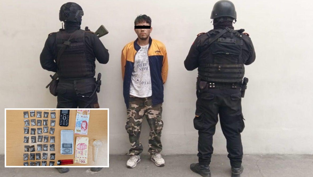 El detenido fue identificado como Israel "N", de 30 años. Foto: Especial