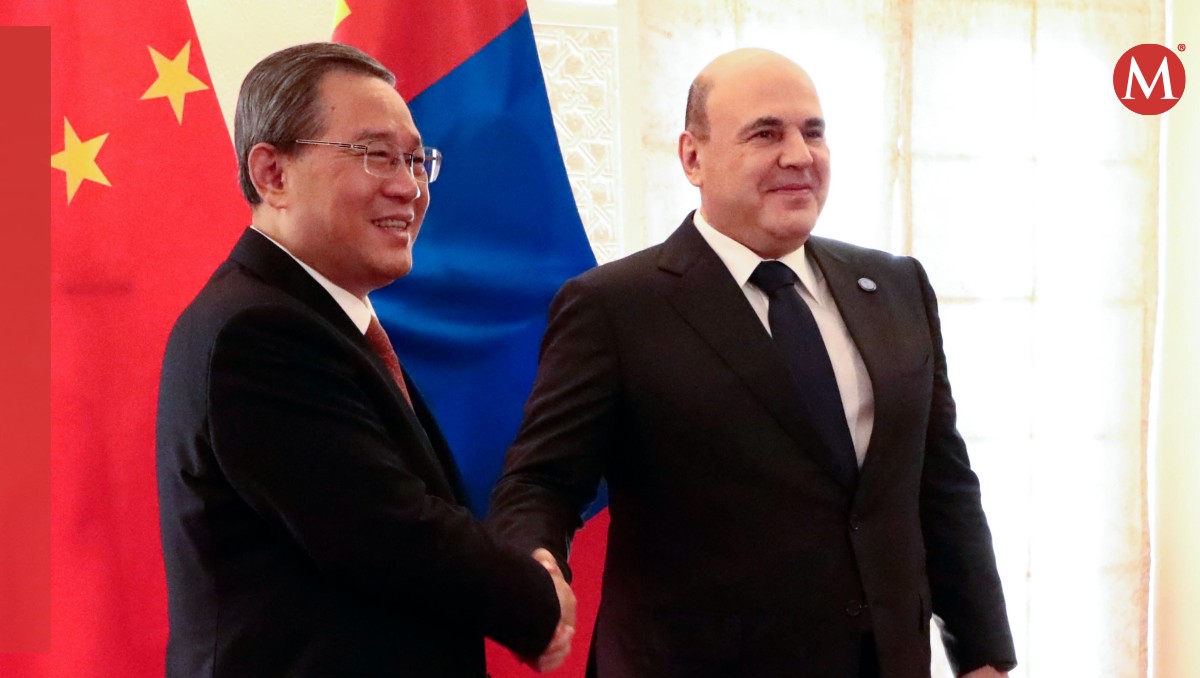 Li Qiang y Mikhail Mishustin, primeros ministros de China y Rusia respectivamente. | AP