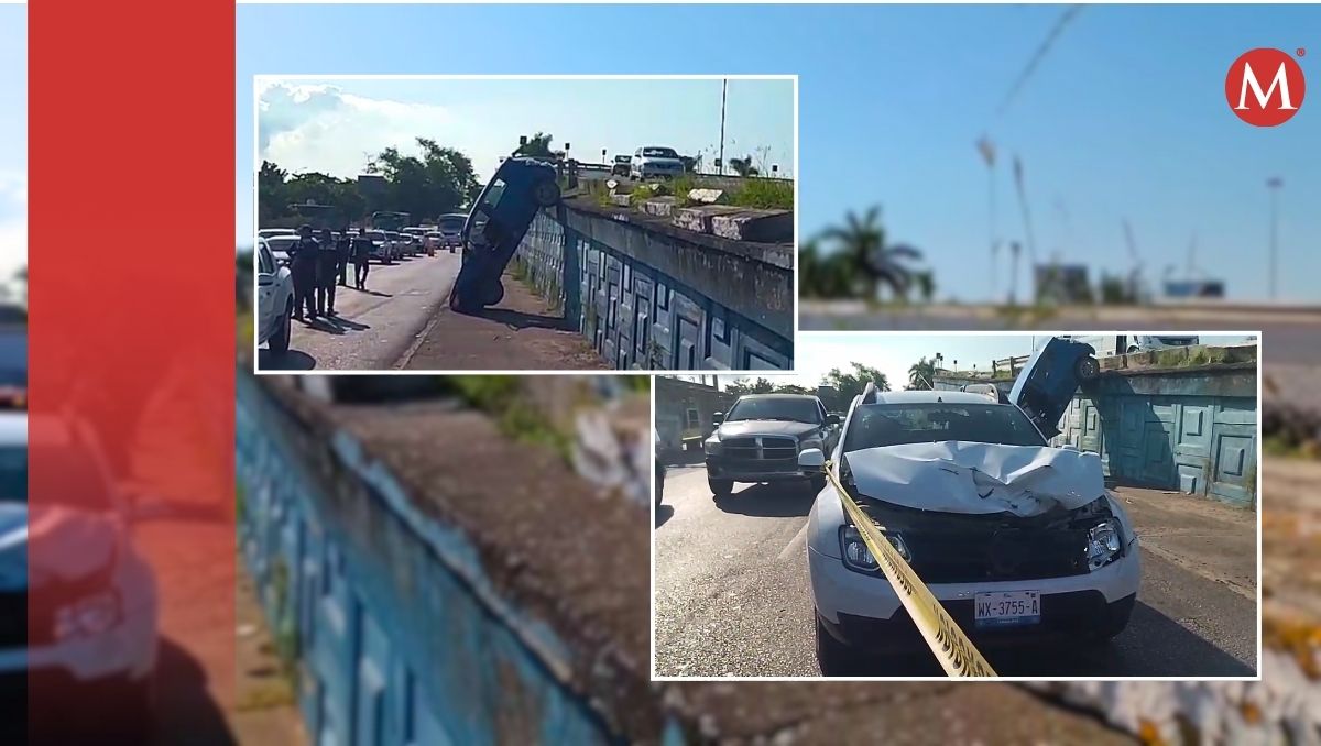 Señalan que ya no existe protección que evite que los autos caigan hacia abajo. (Yazmín Sánchez y Jesús García)