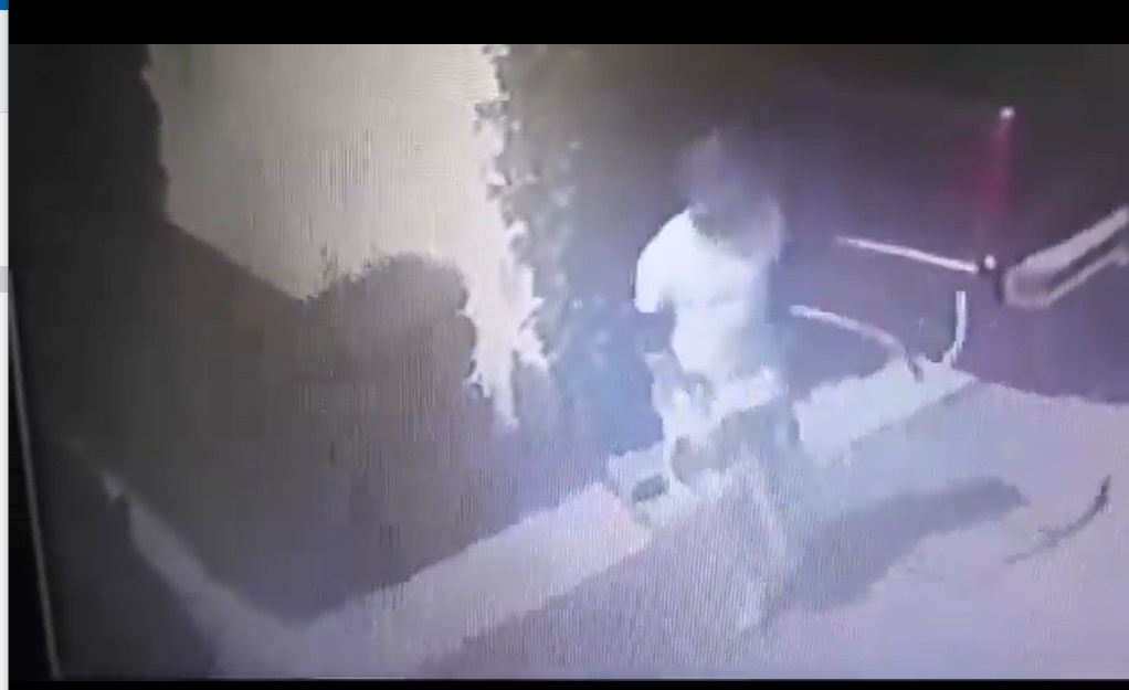La agresión fue captada por una cámara de vigilancia. (Especial)