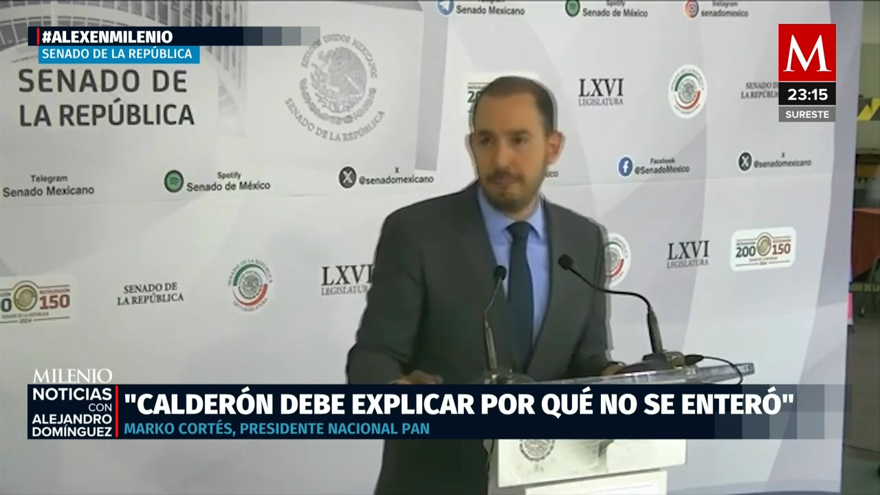 Marko Cortés pide explicaciones a Felipe Calderón tras sentencia de García Luna