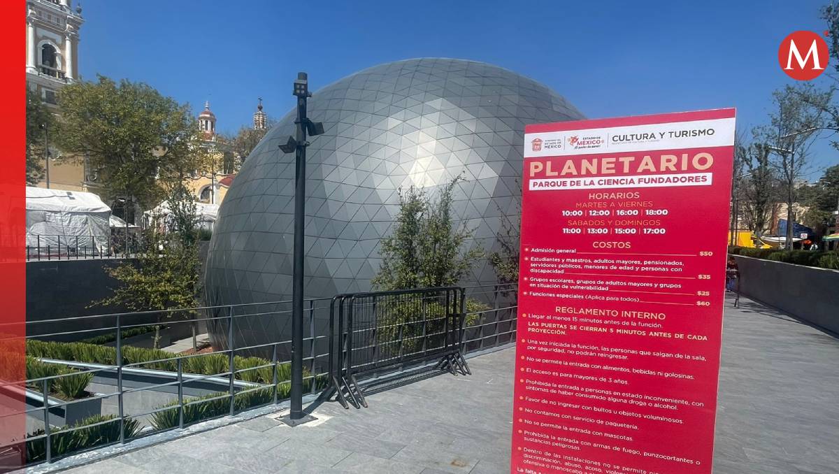 El Planetario de Toluca está abierto de martes a domingo. Foto: (Bernardo Jasso)