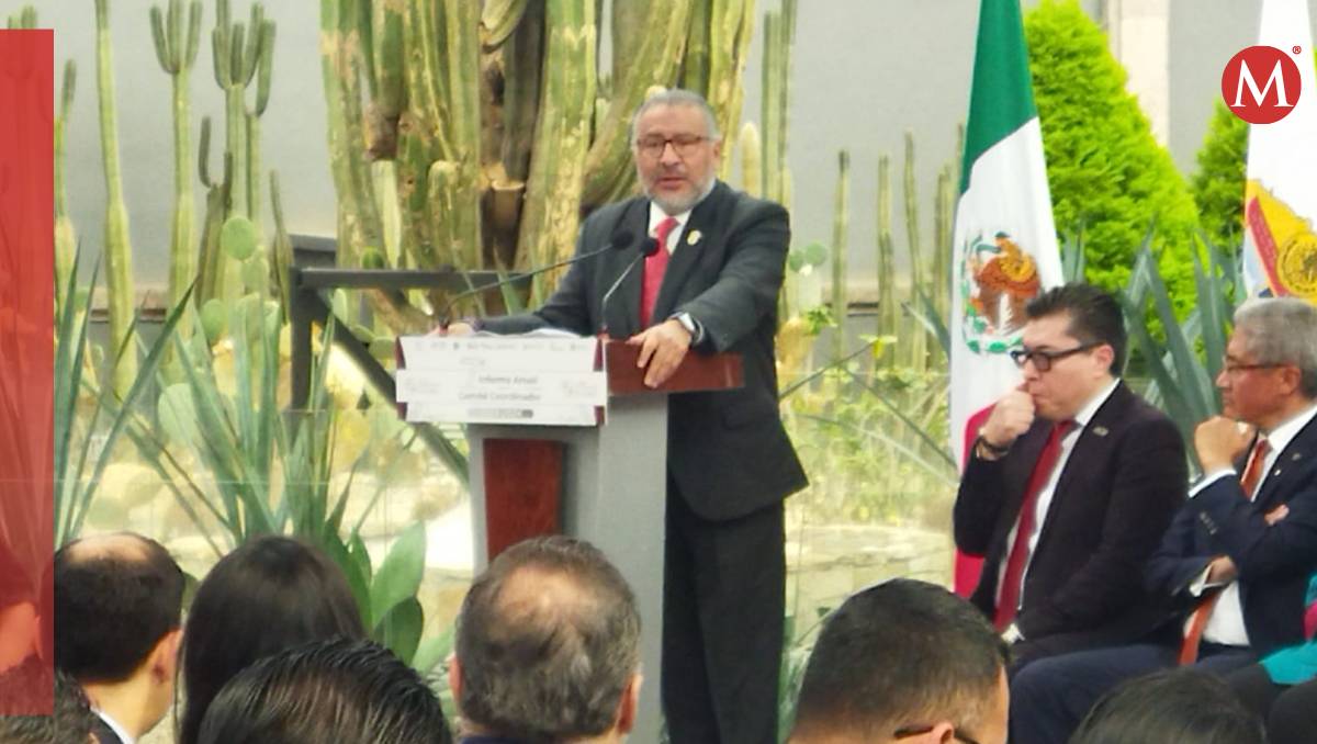 Horacio Duarte informó que el gobierno del Edomex ha cumplido el 91% de sus compromisos con la Normal de Tenería. | Foto: Bernardo Jasso