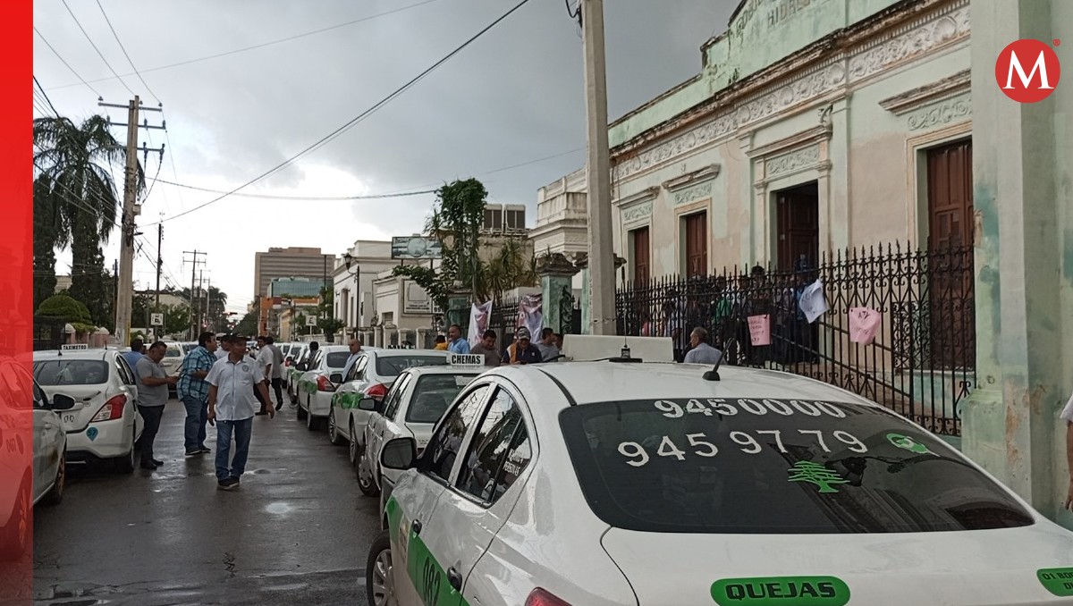 Manifestación en Mérida: taxistas denuncian extorsión y corrupción en transporte | Especial