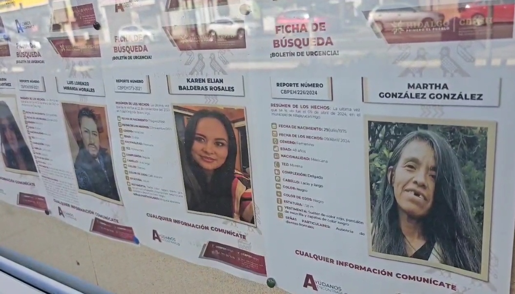 Personas desaparecidas en Hidalgo durante 2024. (Guadalupe Trébol