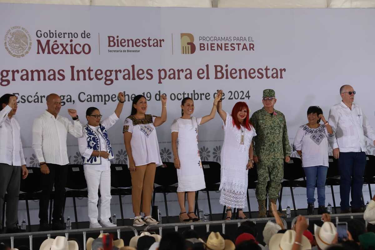 La Presidenta estuvo acompañada por la gobernadora de Campeche, Layda Sansores. | Octavio Hoyos