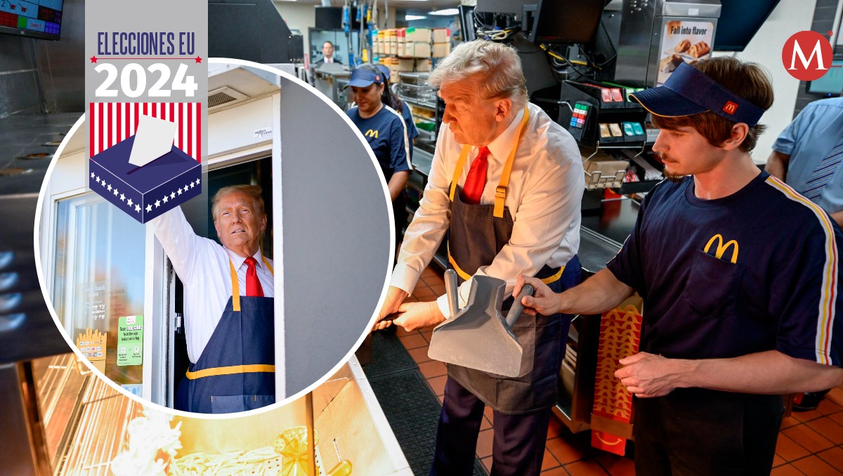 Donald Trump preparó papas fritas y entregó pedidos. | EFE