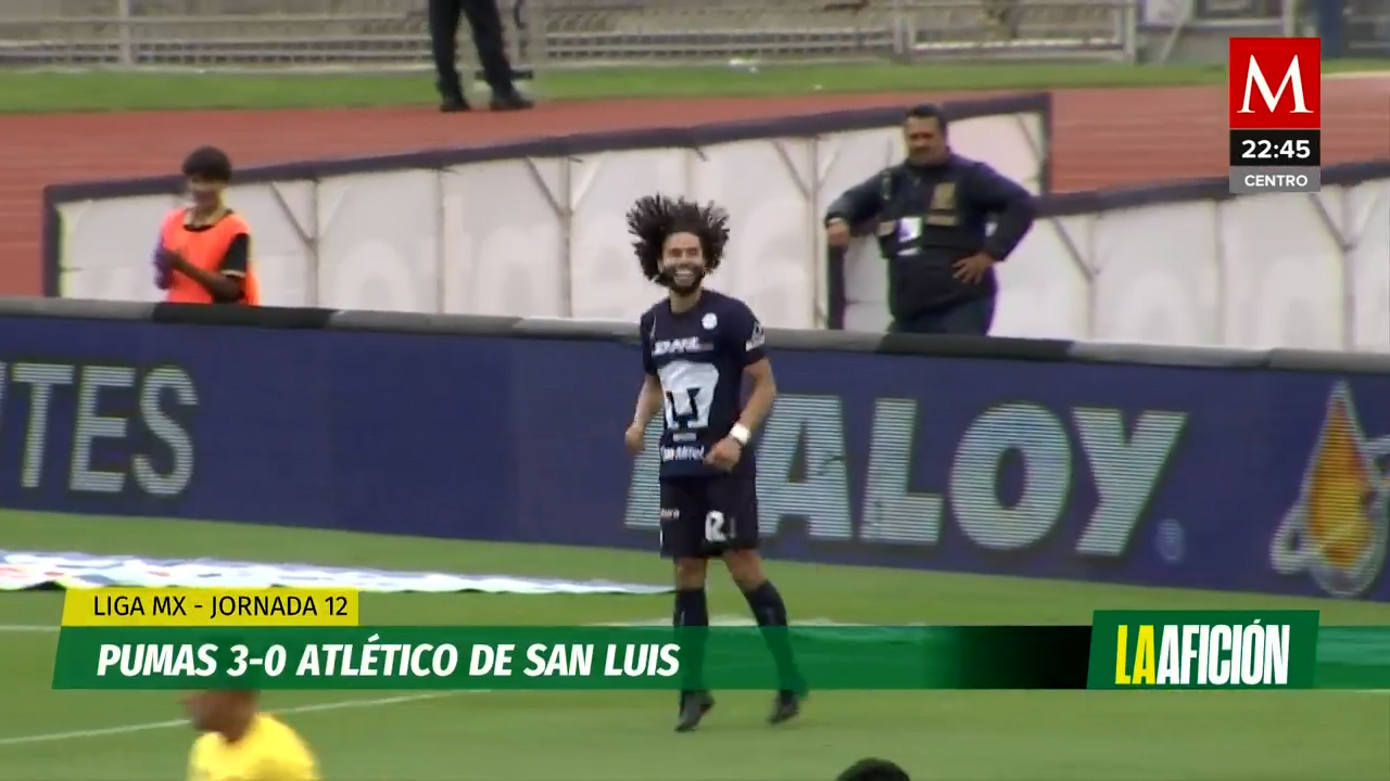 César Huerta brilla en la goleada de Pumas contra Atlético de San Luis