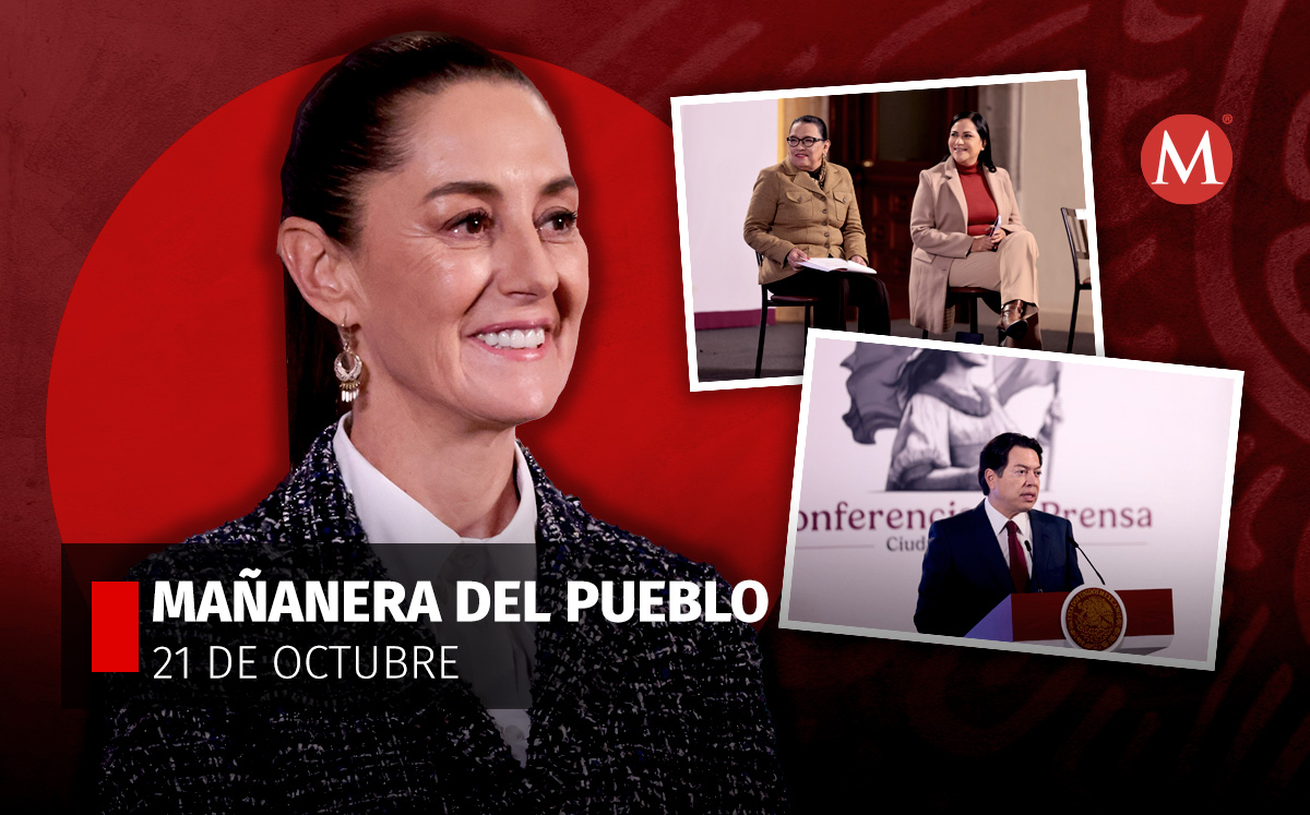 La presidenta Claudia Sheinbaum en La Mañanera del Pueblo desde Palacio Nacional. | Cortesía