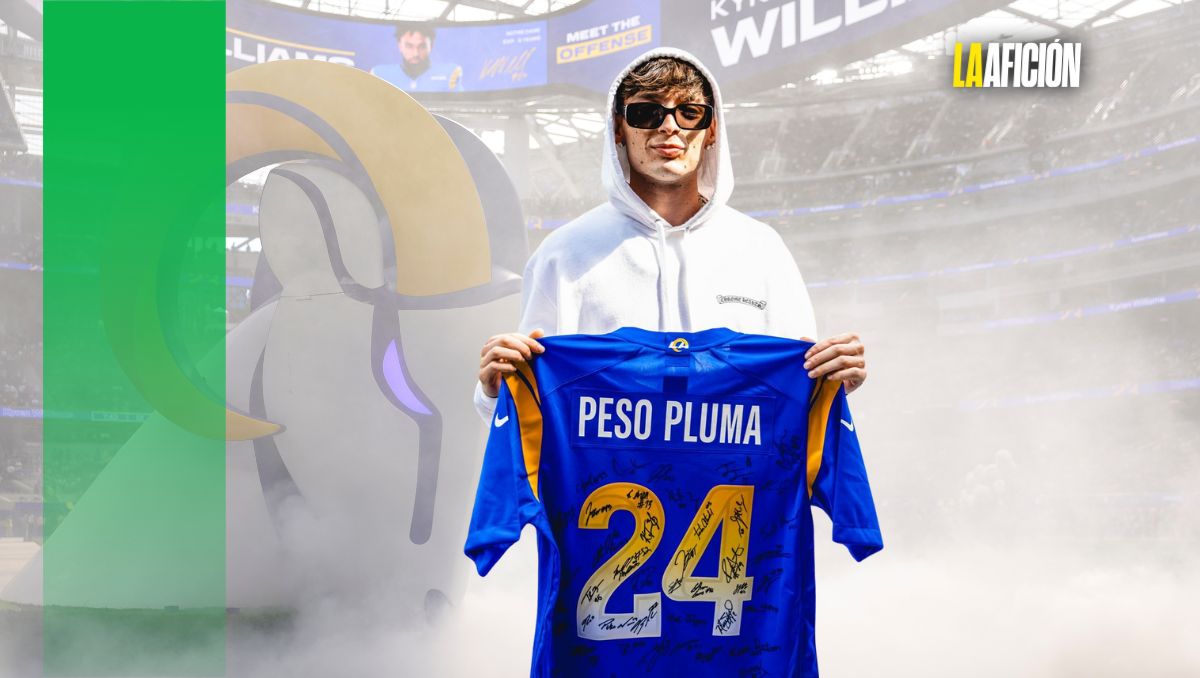 Los Rams llevan serenata a Peso Pluma en partido de la NFL (AP / Instagram @rams)