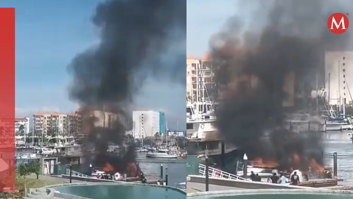 Incendian yates de la Marina en Mazatlán, Sinaloa | Captura