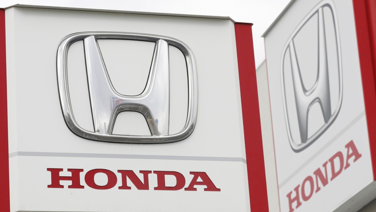 Logo de Honda Motor fotografiado en Tsukuba, al noreste de Tokio. Febrero de 2019. Foto: AP