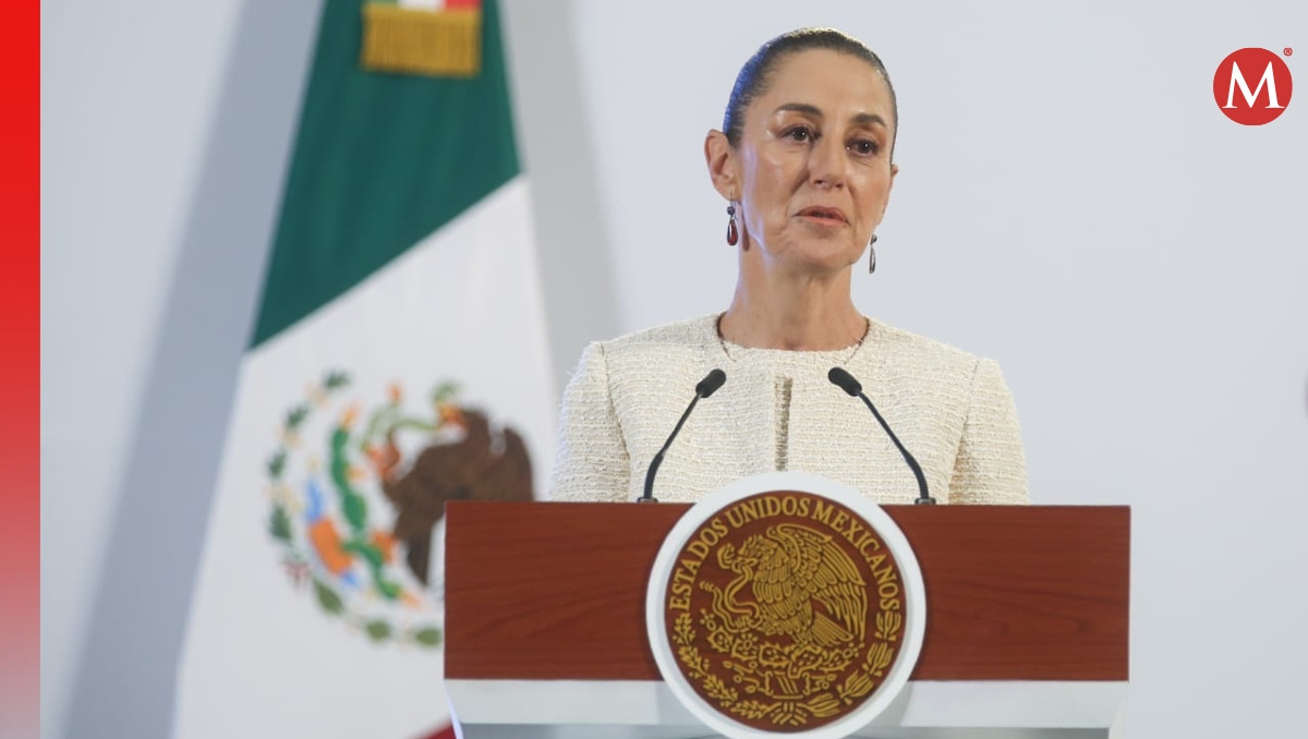 La presidenta Claudia Sheinbaum el 22 de octubre en el Salón de Tesorería en Palacio Nacional. | Araceli López
