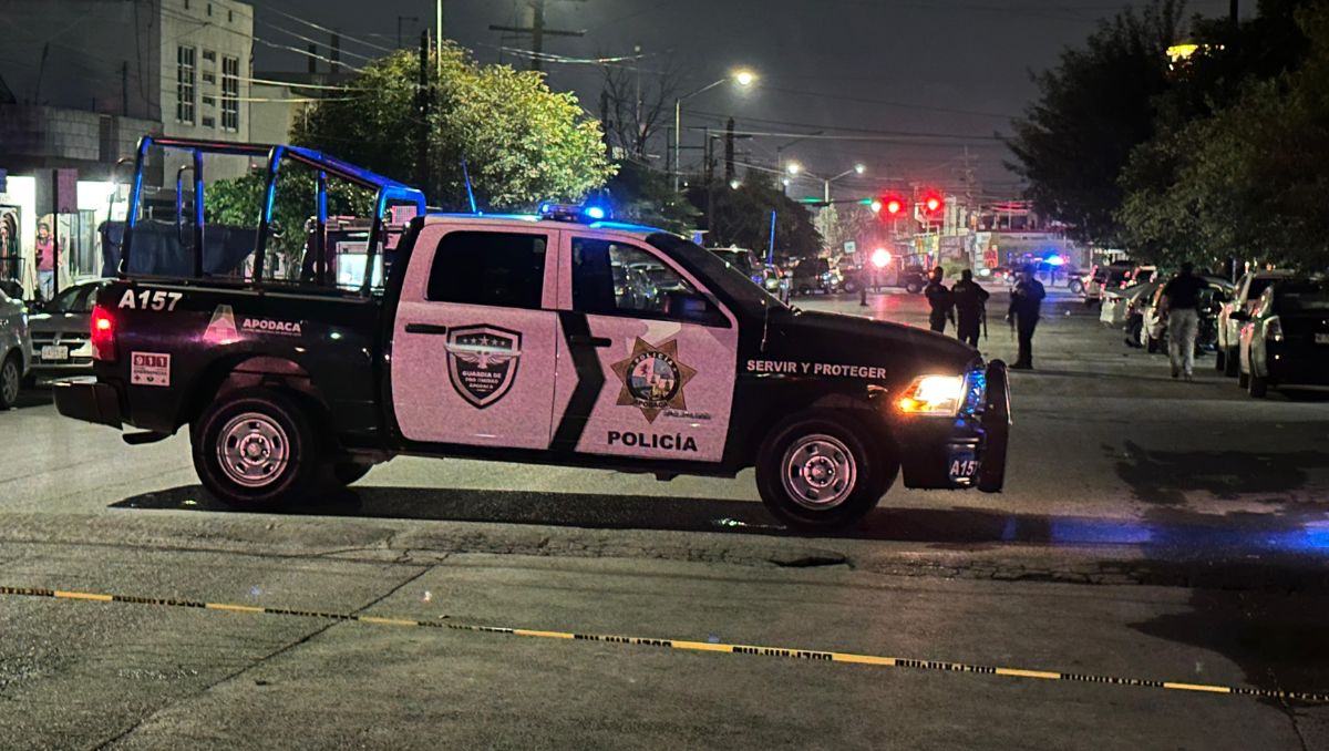 El sitio fue resguardado por elementos de la Policía de Apodaca. Leyda Estrada