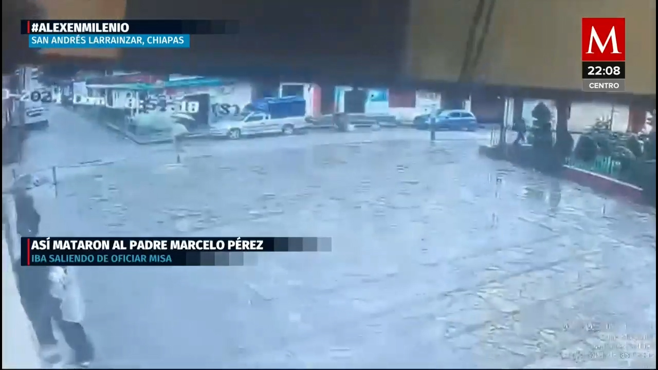 Video muestra el momento previo al asesinato del padre Marcelo Pérez Pérez tras misa en Chiapas