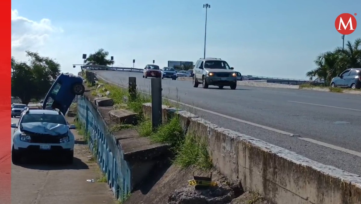 Accidentes en distribuidor vial de aeropuerto de Tampico