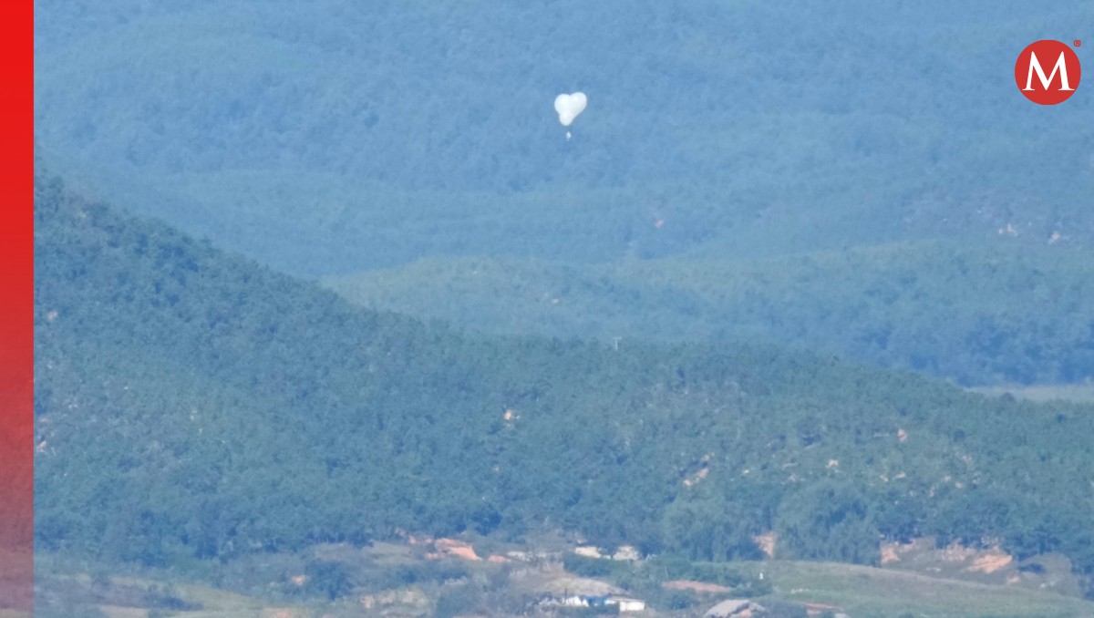Globos norcoreanos observables desde el Puesto de Observación de la Unificación en Paju, Corea del Sur | AP