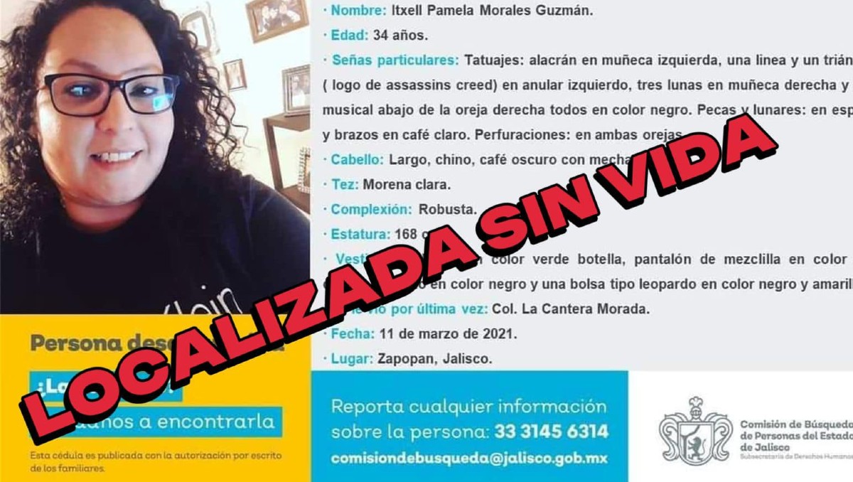 Localizan a Itxell Pamela Morales sin vida en Zapopan Jalisco (Especial)