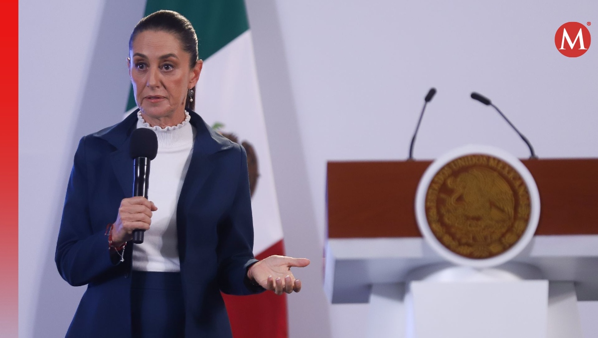 La presidenta Claudia Sheinbaum en su conferencia en el Salón de Tesorería de Palacio Nacional. | Cuartoscuro