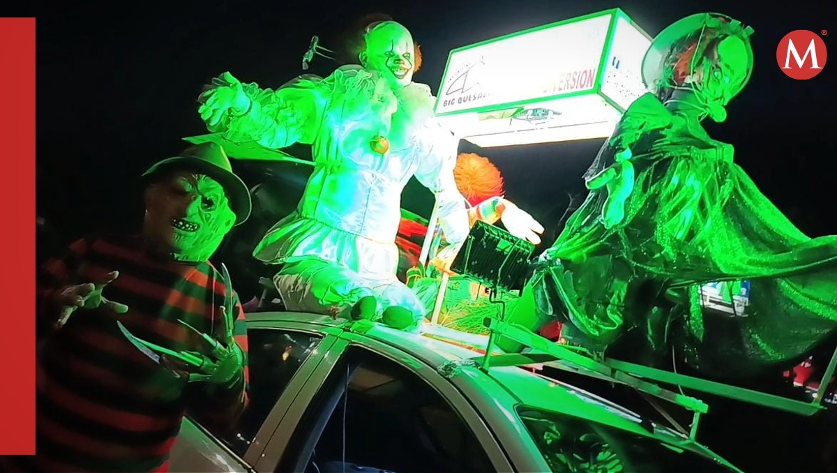 Taxista vestido de Freddy Krueger recorre las calles del sur de Tamaulipas. (Reynaldo Gutiérrez)