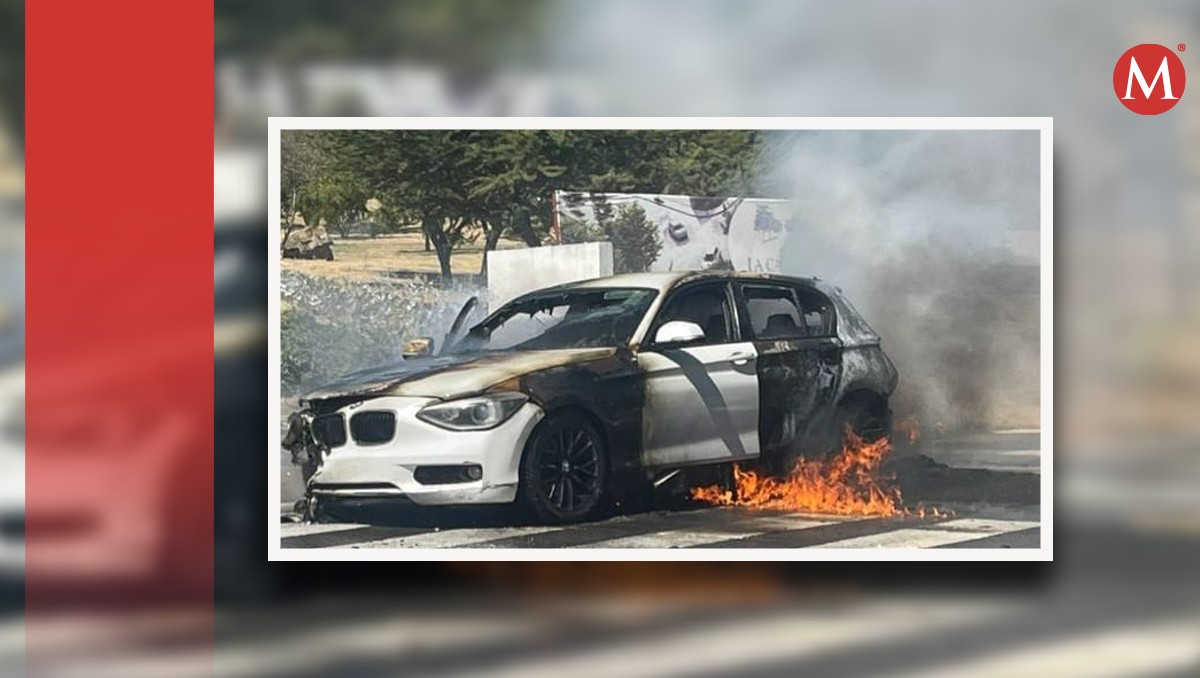 Arde camioneta BMW en Gran Jardín.