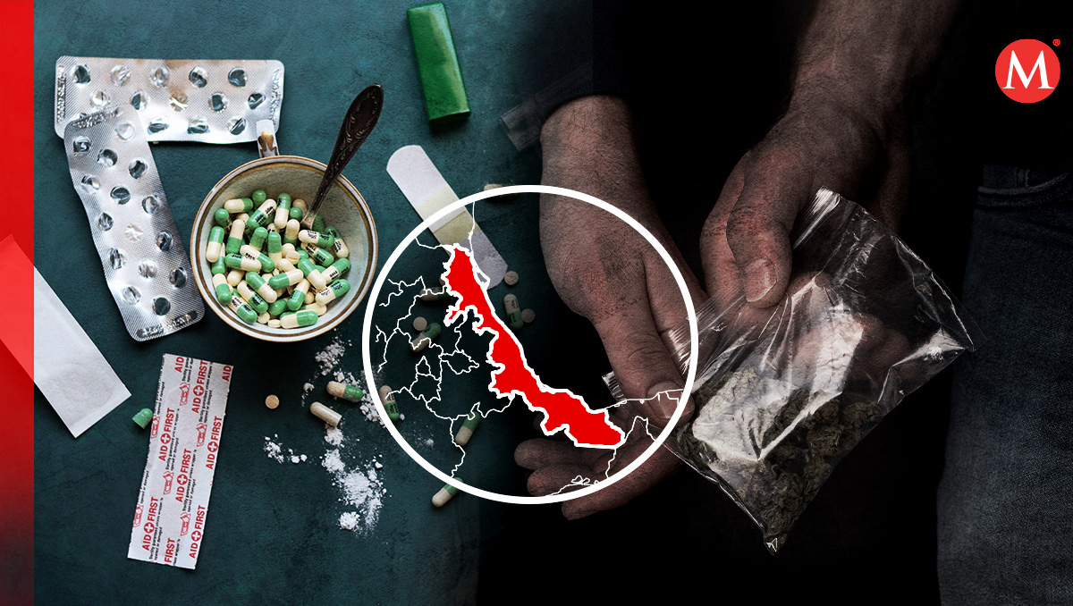 Narcomenudeo y extorsiones, delitos que lideran en Veracruz. | Diseño: Margarita Salmorán.