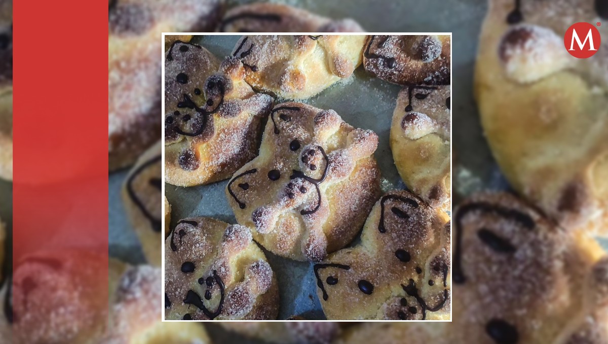 Prueba esta adorable versión del pan de muerto con un toque de chocolate amargo.
