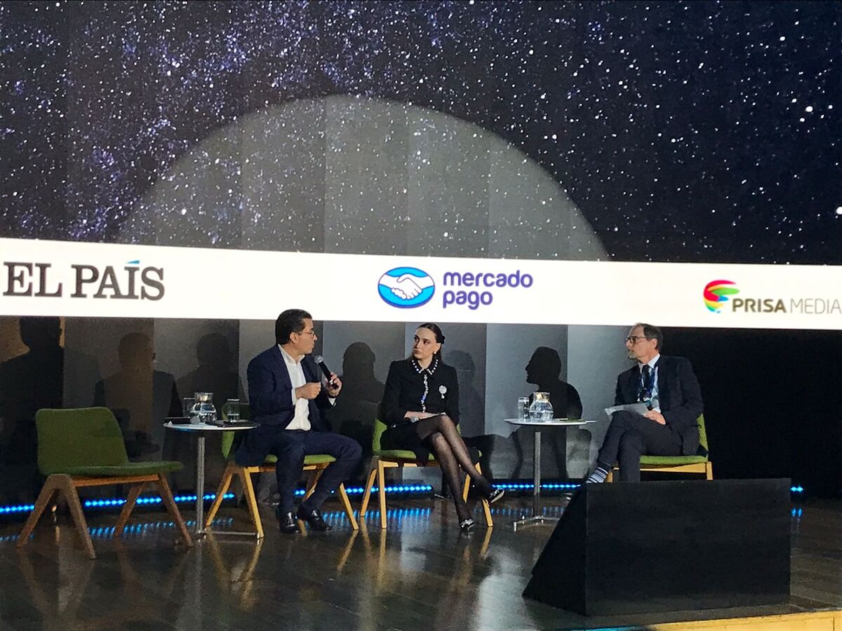 Altagracia Gómez en su participación en el Foro No Money, organizado por BBVA México. (Especial)