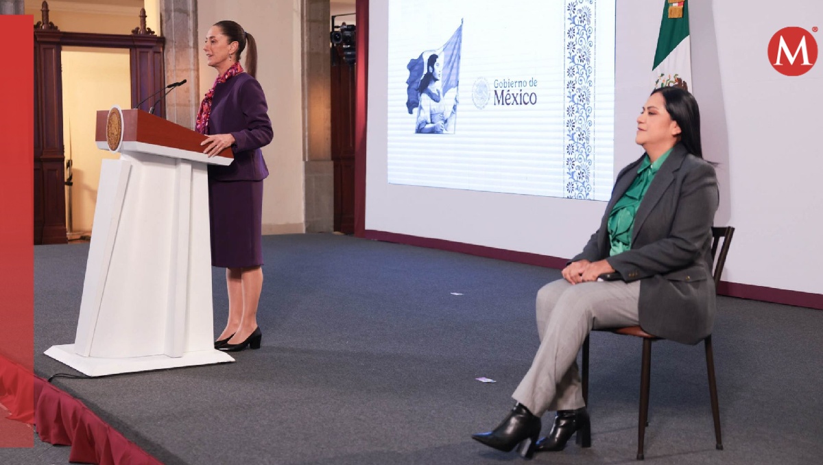 Mañanera de la presidenta Sheinbaum en el Salón de Tesorería de Palacio Nacional. | Cuartoscuro