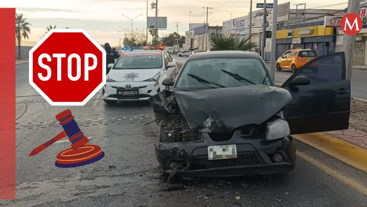Multa por chocar en Torreón. | Especial