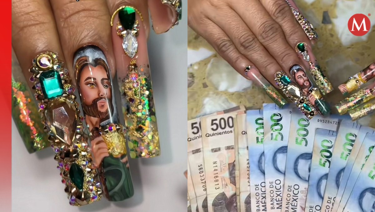 Uñas de San Judas Tadeo se vuelven virales por costar 11 mil pesos