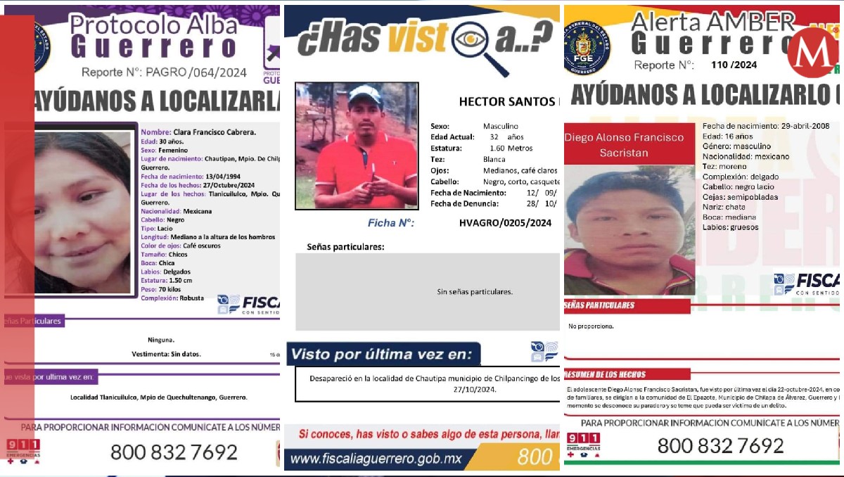 Las autoridades han emitido fichas de búsqueda para las personas desaparecidas. | Especial