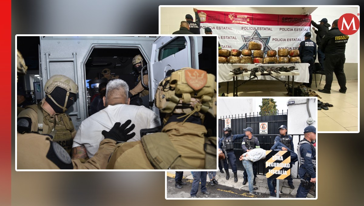 'Comandante Pecha' y 'Gordo Mata' fueron detenidos en un operativo en Amanalco. Foto: (Especial)