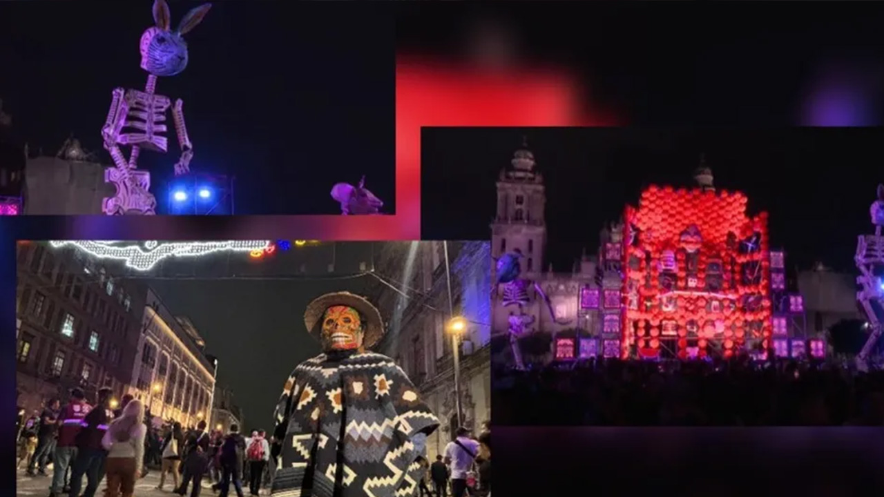 Encienden la Ofrenda Monumental en el Zócalo de la Ciudad de México