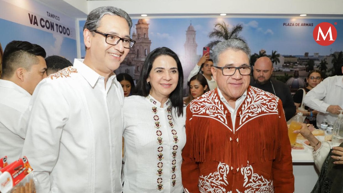 Erasmo González, Mónica Villarreal, Armando Martínez, alcaldes de Ciudad Madero, Tampico y Altamira, respectivamente.