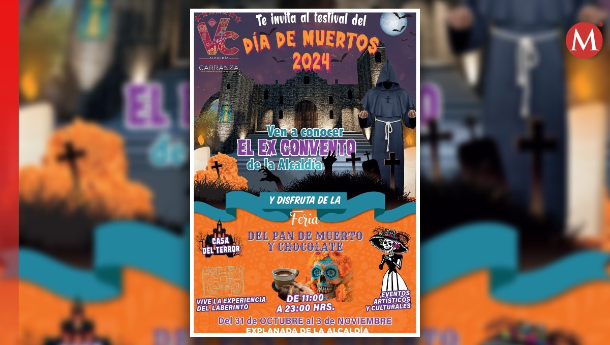 El festival por Día de Muertos en la Venustiano Carranza estará disponible del 31 de octubre al 3 de noviembre. | Especial