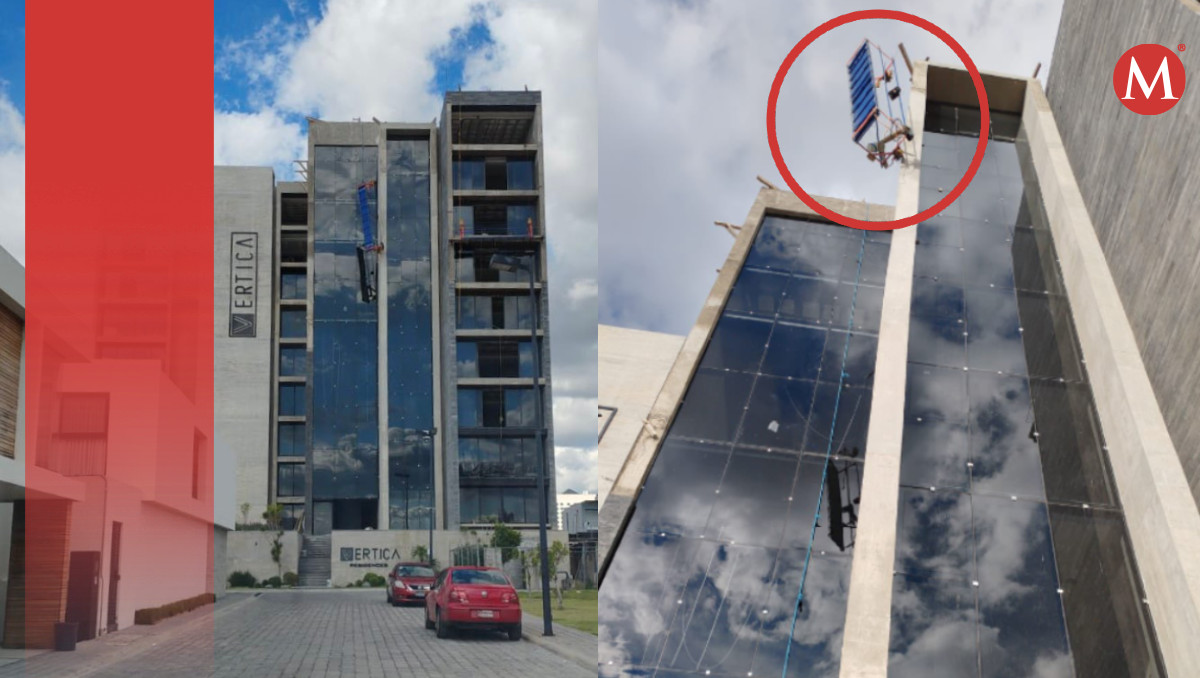 Hombres caen desde octavo piso de edificio en Puebla | Especial