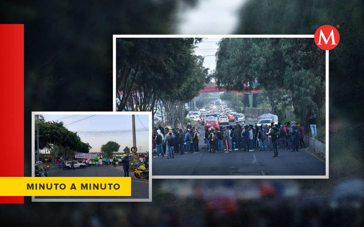 Sindicalizados mantienen un bloqueo en las prinicipales entradas y salidas de Ecatepec. Foto: (Especial)