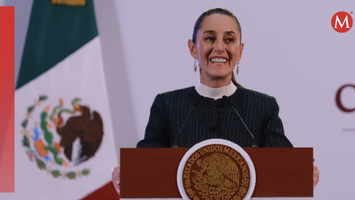 Conferencia de prensa de la mandataria Claudia Sheinbaum en Palacio Nacional hoy. | Javier Ríos