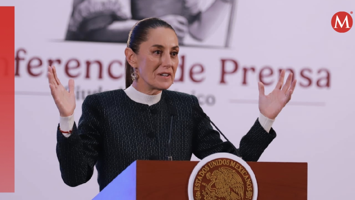 Conferencia de la presidenta Sheinbaum en el Salón de Tesorería de Palacio Nacional. | Javier Ríos