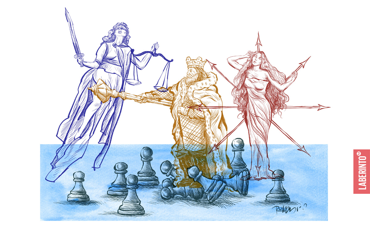 Quien disfruta de mando o éxito absoluto se desliza por una pendiente peligrosa hacia el orgullo y el atropello. (Ilustración: Román)