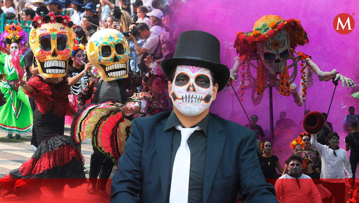 Así se lleva a cabo el desfile del Día de Muertos en CdMx. | Fotos: Jorge Carballo. Diseño: Samantha Martz
