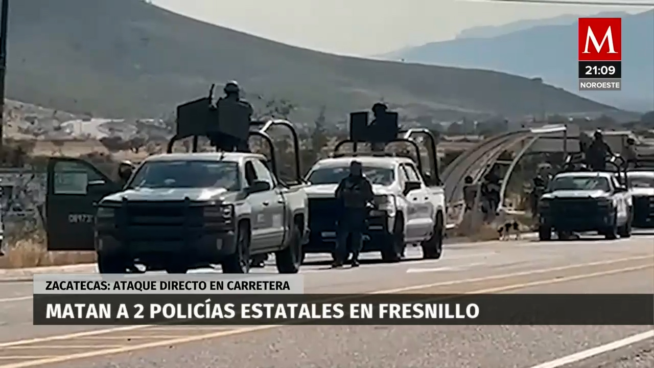 Asesinan a dos policías estatales en Fresnillo; Ejército y Guardia Nacional despliegan operativo