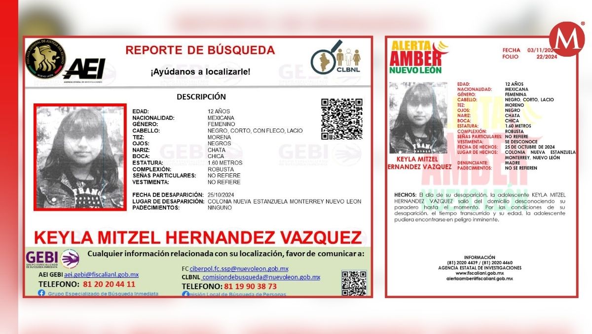 Keyla salió de su domicilio ubicado en la colonia Nueva Estanzuela | Especial
