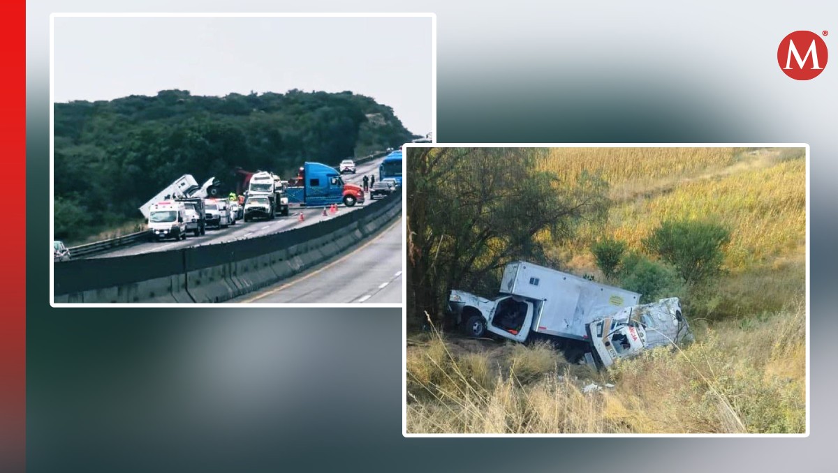 Los pasajeros de las unidades resultaron heridos en la autopista México-Querétaro. Foto: (Especial)