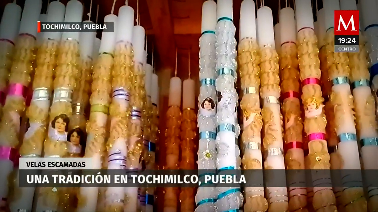 Velas Escamadas iluminan el Día de Muertos en Puebla